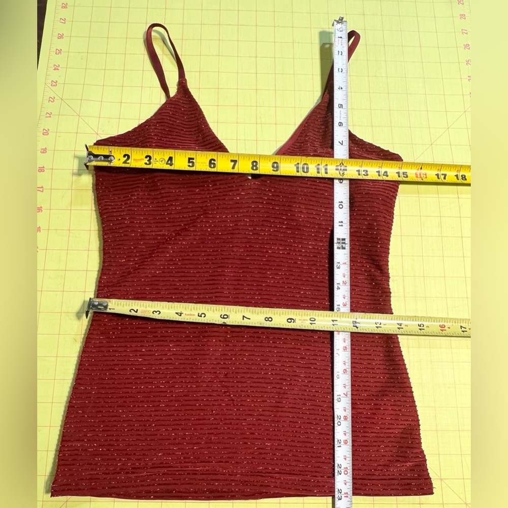 Express One Eleven metallic sparkly tank top scoop v neck stretchy basic staple - Picture 10 of 10